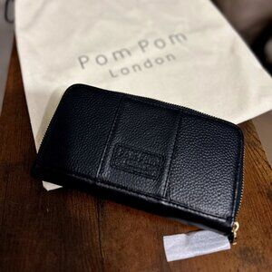 Pom Pom of London Chelsea Black Wallet Purse